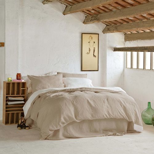 Leinen-Bettbezug - WHITE &amp; NATURAL - dELENZO LINEN FROM EUROPE S.L - einfarbig