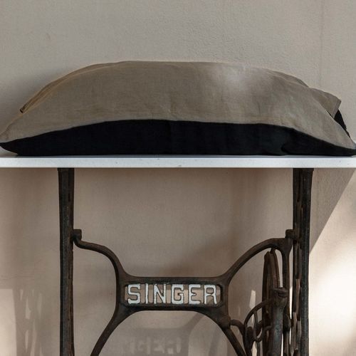 Leinen-Kopfkissenbezug - BLACK&amp;NATURAL - dELENZO LINEN FROM EUROPE S.L