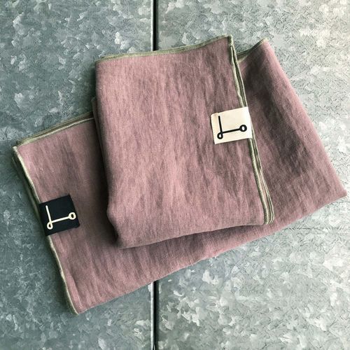 Leinen-Kopfkissenbezug - AUBERGINE - dELENZO LINEN FROM EUROPE S.L