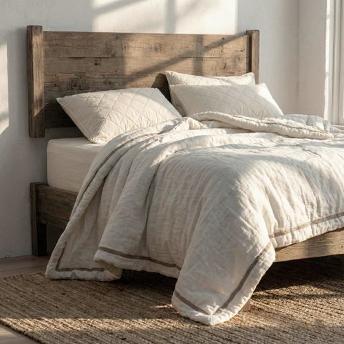 Leinen-Quilt - NORDIC PADDING - dELENZO LINEN FROM EUROPE S.L - Merinowolle / Trockenreinigung