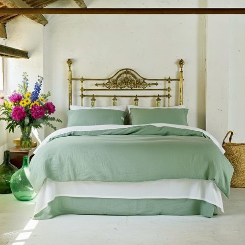 Leinen-Bettwäscheset - COMPLETE SET JADE - dELENZO LINEN FROM EUROPE S.L