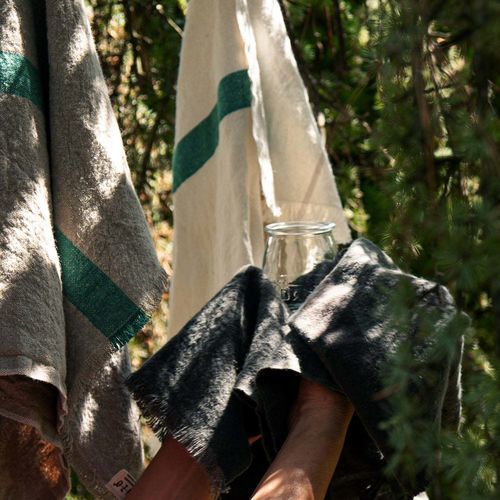 Möbelstoff - TERRA - dELENZO LINEN FROM EUROPE S.L - einfarbig / Streifenmuster / Leinen