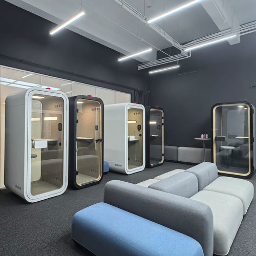 POD-Büro / Akustik - S FAMILY - Dancoo Acoustic Pods Manufacturing Co.,Ltd. - regelbar / ergonomisch / mit Videokonferenz-System