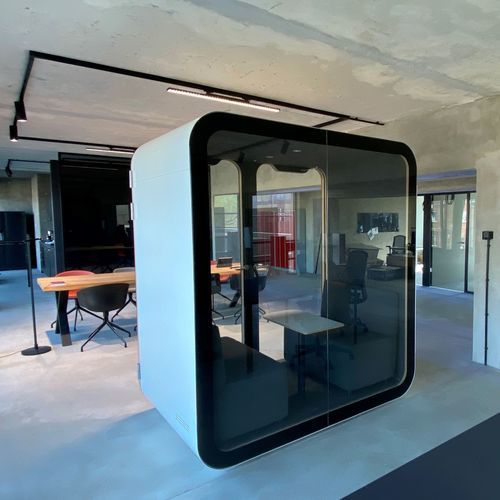 POD-Büro / Akustik - 2F - Dancoo Acoustic Pods Manufacturing Co.,Ltd. - ergonomisch / USB / mit integrierter LED-Beleuchtung