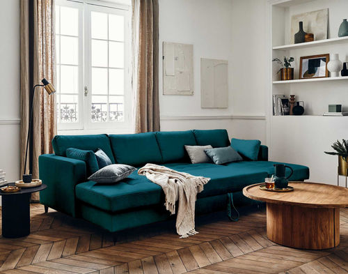 Modulsofa - ANNA: 1231BC - Best Mobilier - modern / Samt / mit Armlehnen