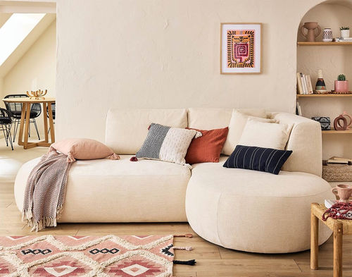 Modulsofa - SANTORINI: 1691BEI - Best Mobilier - modern / Stoff / mit Armlehnen