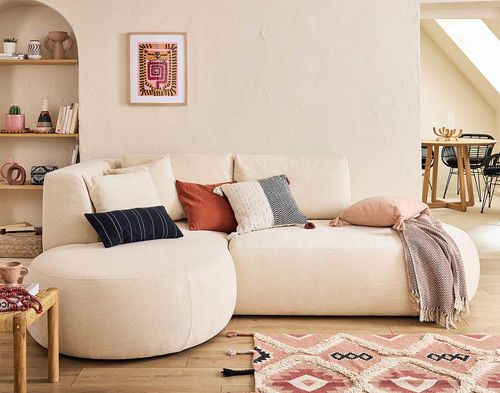 Modulsofa - SANTORINI: 1693BEI - Best Mobilier - modern / Stoff / mit Armlehnen