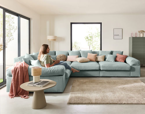 Ecksofa - ASPEN : 1868B - Best Mobilier - modern / Samt / mit Armlehnen