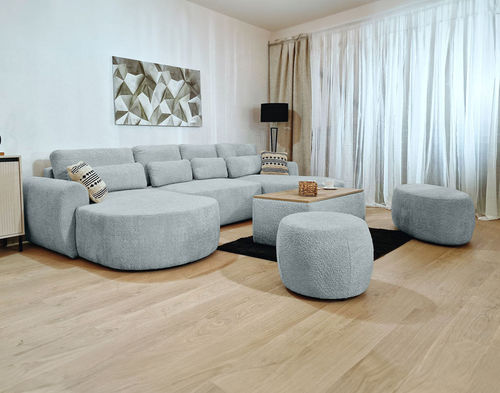Bettsofa - MAHINA: 2329B - Best Mobilier - modern / Stoff / mit Armlehnen