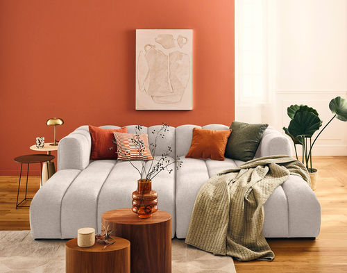 Moderne Récamiere - DEBBIE : 2951BEI - Best Mobilier - Stoff / Spanplatte / Holzfaser
