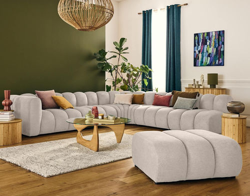 Modulsofa - DEBBIE: 2955BEI - Best Mobilier - modern / Stoff / mit Armlehnen
