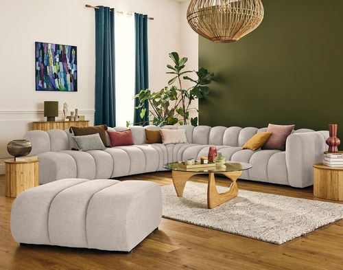 Modulsofa - DEBBIE: 2956BEI - Best Mobilier - modern / Stoff / mit Armlehnen