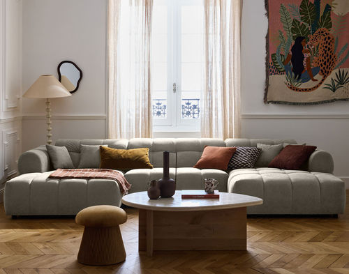 Ecksofa - RAY: 3023G - Best Mobilier - halbrund / modern / Stoff
