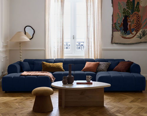Ecksofa - RAY: 3023B - Best Mobilier - modern / Stoff / mit Armlehnen