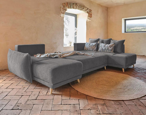 Ecksofa - LENA: 425GF - Best Mobilier - Bett / skandinavisches Design / Stoff