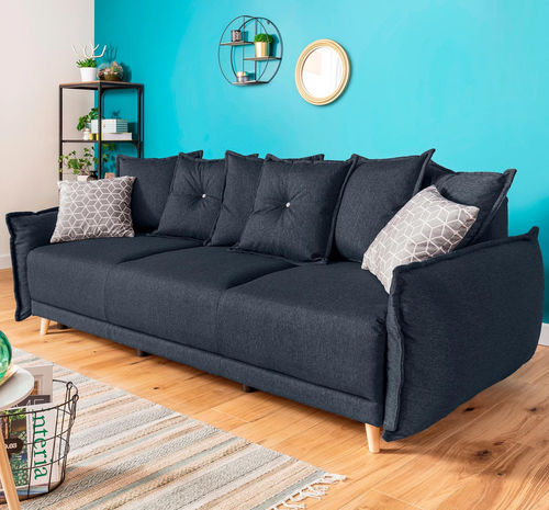Bettsofa - LENA: 646B - Best Mobilier - skandinavisches Design / Stoff / mit Armlehnen