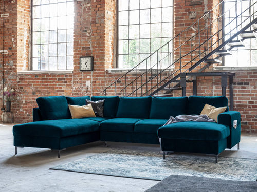 Ecksofa - LILLY : 1068BC - Best Mobilier - Bett / halbrund / modern