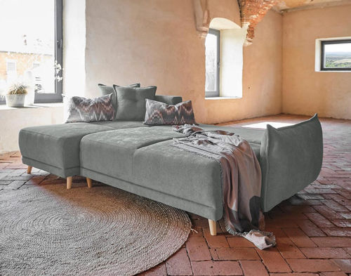 Ecksofa - LENA: 440GC - Best Mobilier - Bett / skandinavisches Design / Stoff