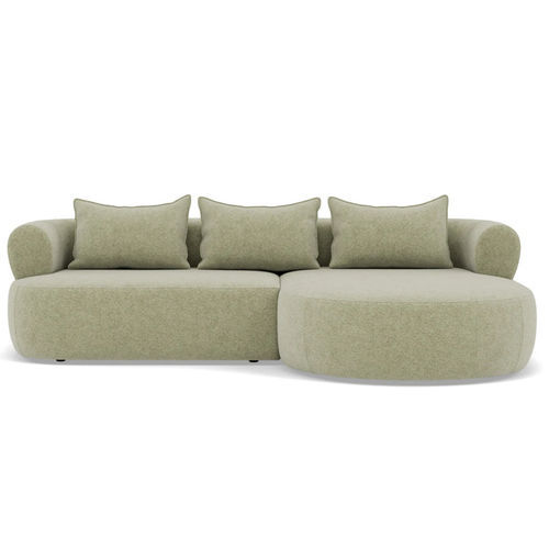 Ecksofa - ANGELA - Best Mobilier - Samt / Polyurethanschaum / beige