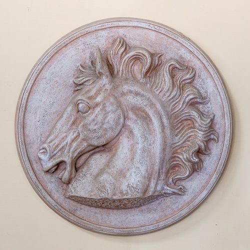 Keramik-Skulptur - Cavallo - cestenoli srl - handgefertigt / Made in Italy / wandmontiert