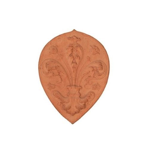 Terrakottaskulptur - Goccia Giglio - cestenoli srl - für Außenbereich / Made in Italy / wandmontiert