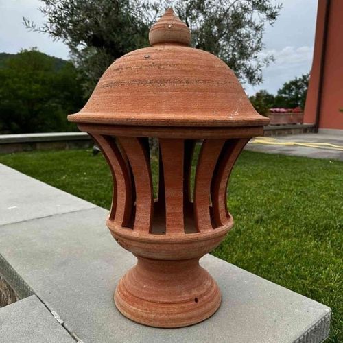 Klassische Laterne - a strisce - cestenoli srl - Terrakotta / rund / für Garten
