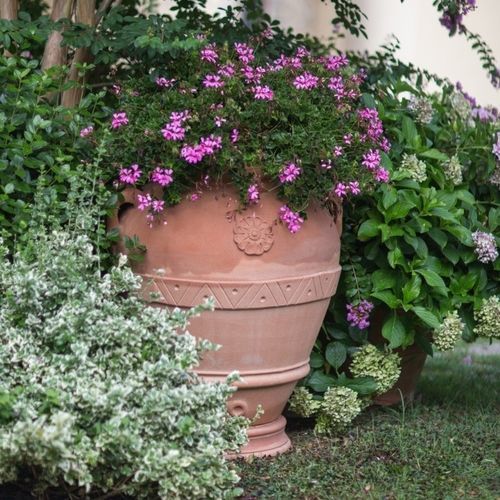 Terrakotta-Pflanzgefäß - con Rosetta Impruneta - cestenoli srl - rund / für Privatgebrauch