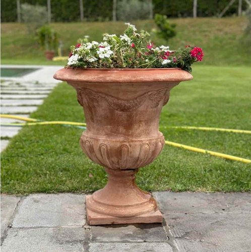 Terrakotta-Pflanzgefäß - Calice Festonato - cestenoli srl - rund / für Privatgebrauch