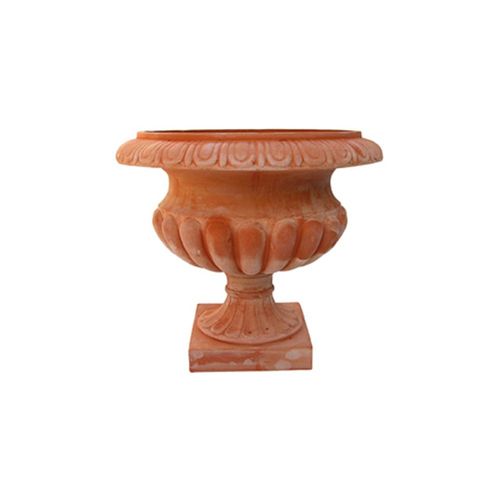 Terrakotta-Pflanzkübel - Calice con Decorazione - cestenoli srl - rund / handgefertigt / klassisch