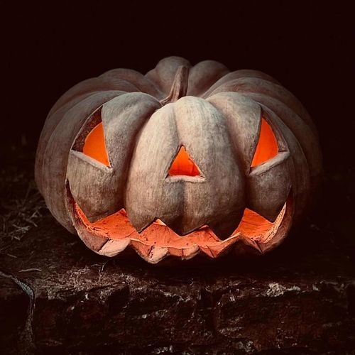 Bodenlampe - Zucca di Halloween - cestenoli srl - Terrakotta / originelles Design / autonom