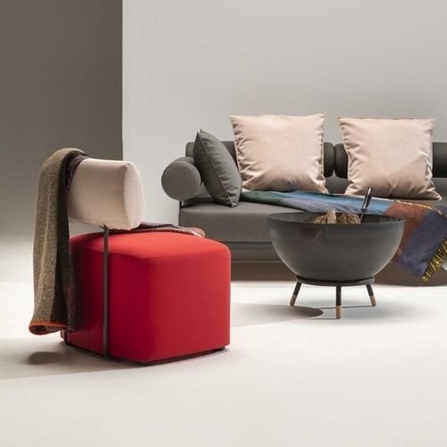 Moderner Stuhl - Dot - WOW ITALY - für Außenbereich / Stoff / rund