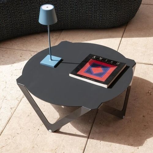 Moderner Couchtisch - Vuvu - WOW ITALY - Aluminium / Gestell aus Aluminium / rund