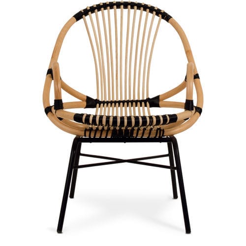 Moderner Sessel - 114022-NAT - BAMBO BLAU - Rattan / Rattan / stapelbar