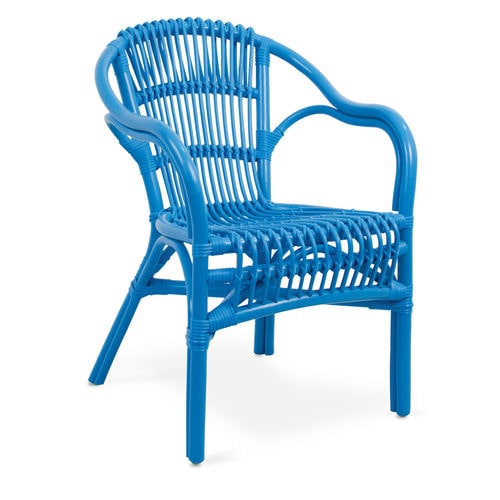 Moderner Stuhl - 905080-AZL - BAMBO BLAU - für den Innenraum / für Außenbereich / Rattan