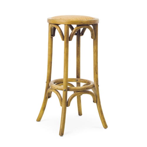 Moderner Barhocker - 950528-ROB - BAMBO BLAU - Rattan / Gestell aus Ulme / mit 4 Beinen