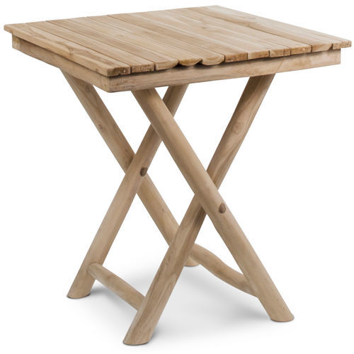 Moderner Tisch - 933030 - BAMBO BLAU - Teakholz / Gestell aus Teakholz / quadratisch