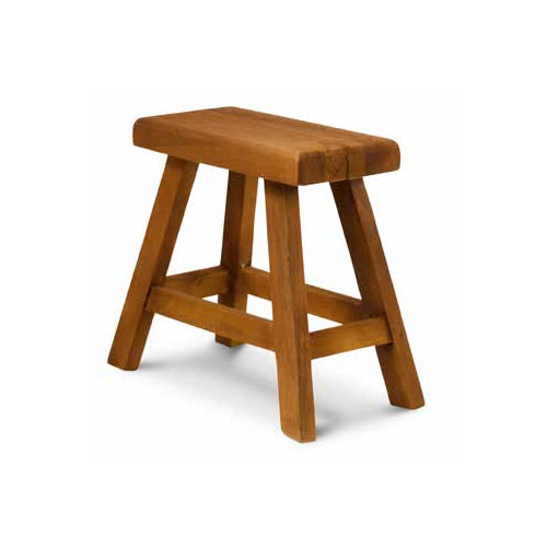Moderner Hocker - 933001 - BAMBO BLAU - Holz / Gestell aus Holz / recycelt