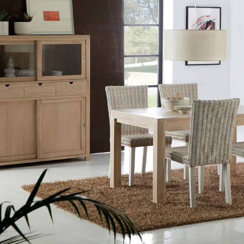 Moderner Tisch - 931225-PAT - BAMBO BLAU - Holz / Gestell aus Holz / rechteckig