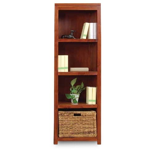 Klassisches Bücherregal - 930062-BAS - BAMBO BLAU - Holz / mit Stauraum