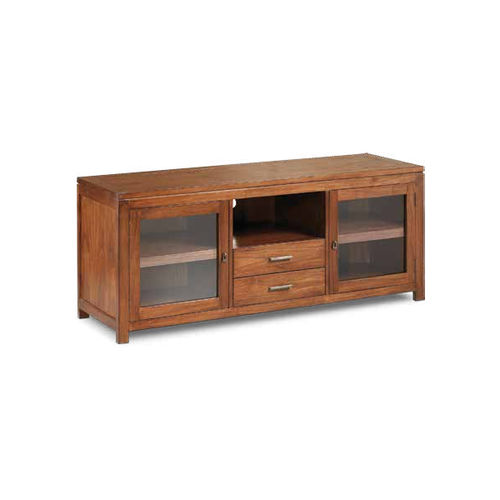 Modernes Sideboard - 930086/160-BAS - BAMBO BLAU - Holz / Glas / mit Regal