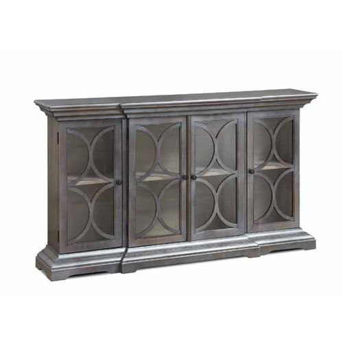 Klassisches Sideboard - 940995-GRI - BAMBO BLAU - Holz / mit Schwingtür / schwarz