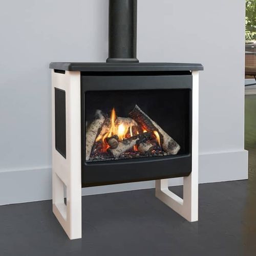 Gaskaminofen - Madrona - Valor Fireplaces - auf Füßen / modern / Gusseisen
