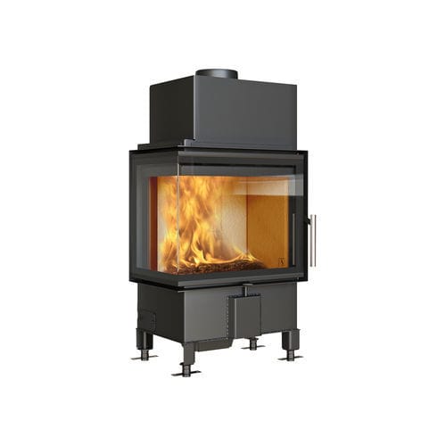 Geschlossene Feuerstelle / Holz - SCAN 5006 FL - Scan A/S - Ecken / Metall / Einbau
