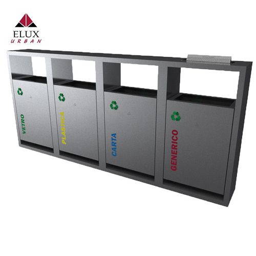Park-Abfallbehälter - RAVENNA 687 - Elux srl - System / bodenstehend / galvanisiertem Stahl