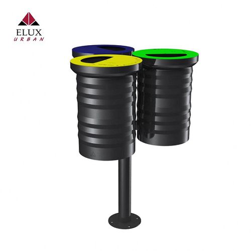 Park-Abfallbehälter - APRILIA 4011/3 - Elux srl - System / bodenstehend / bodenmontiert