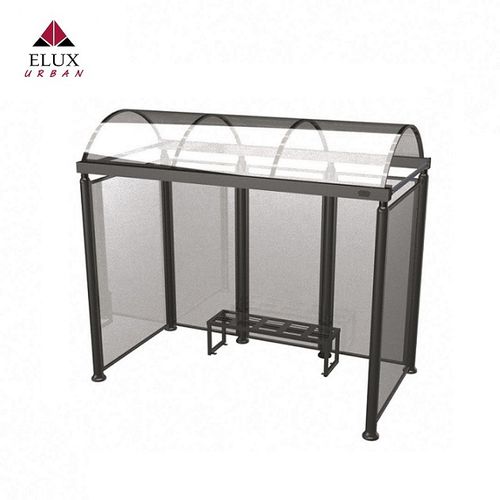 Buswartehalle / galvanisiertem Stahl - Aprilia 468 - Elux srl - extrudiertes Aluminium / Kunststoff / aus satiniertem Edelstahl