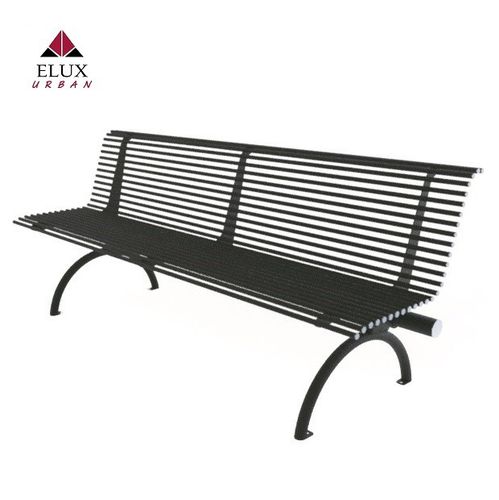 Moderne Bank für den öffentlichen Raum - Allegra 761 - Elux srl - Stahlblech / galvanisiertem Stahl / Edelstahl