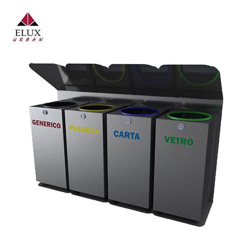 Park-Abfallbehälter - VENEZIA 677 - Elux srl - System / bodenstehend / bodenmontiert