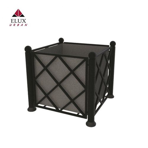 Pflanzkübel für Orangerie / galvanisiertem Stahl - Fioriera Diantha 100 - Elux srl - quadratisch / maßgefertigt / wetterbeständig