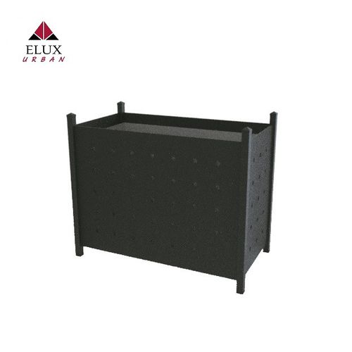 Pflanzkübel für Orangerie / galvanisiertem Stahl - IRIS 103 - Elux srl - rechteckig / maßgefertigt / wetterbeständig